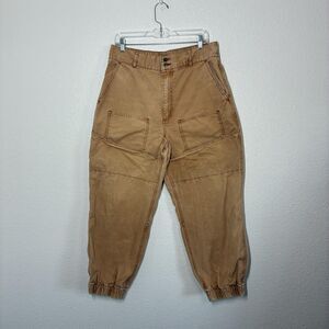 BDG Pants Womens XL Brown Jogger Elastic Waist Cuffed Utility Pockets Cotton